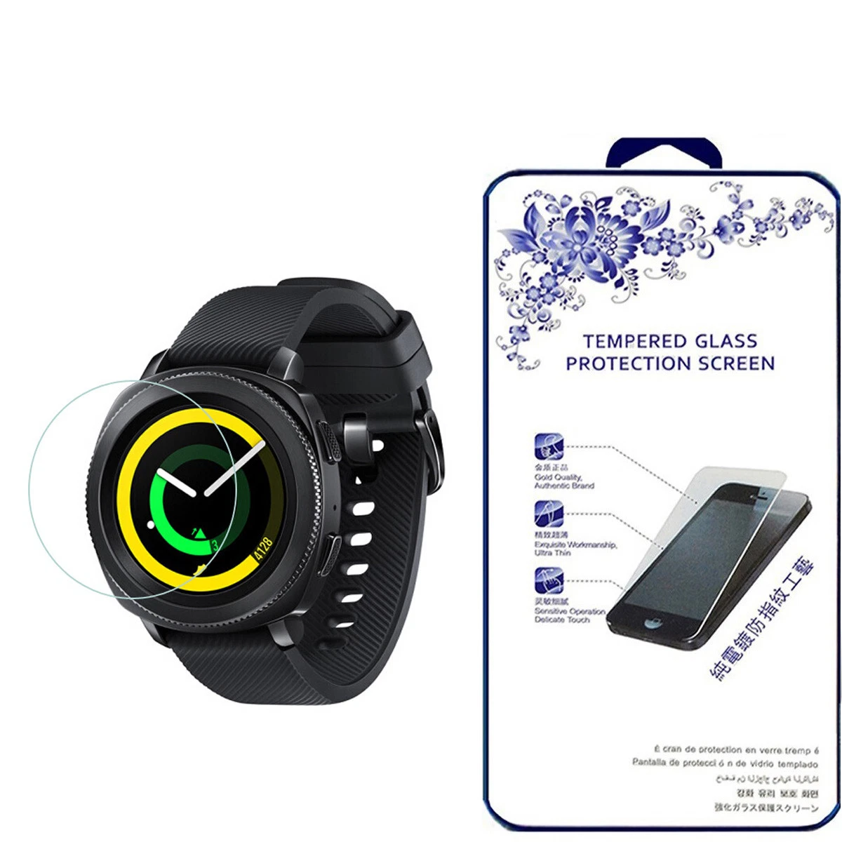 Samsung gear sport shop tempered glass