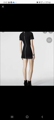 NEW "ALLSAINTS" BLACK LEATHER "FELIZ" DRESS Sz 4 | eBay