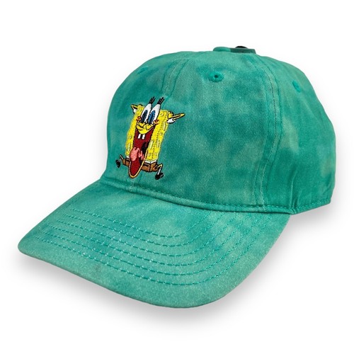 ADULT SpongeBob SquarePants Aqua Blue Tie Dye Hat Cap Adjustable Embroidered NEW - Picture 5 of 19