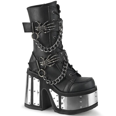 Black Platform KISS 1970s Tribute Band Punk Gene Simmons Mens Costume Boots 10