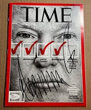 Donald Trump  2016 Time Magazine Autographed JSA AUTHENTICATED 45th President