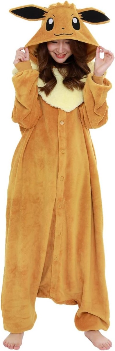 SAZAC Pokemon Eevee Costume Eievui Cosplay Coral Meyer Adult