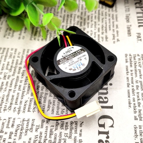 ADDA AD0412UB-C56 12V 0.14A 4020 4CM 3-wire Double Ball Cooling Fan NEW - Picture 4 of 6