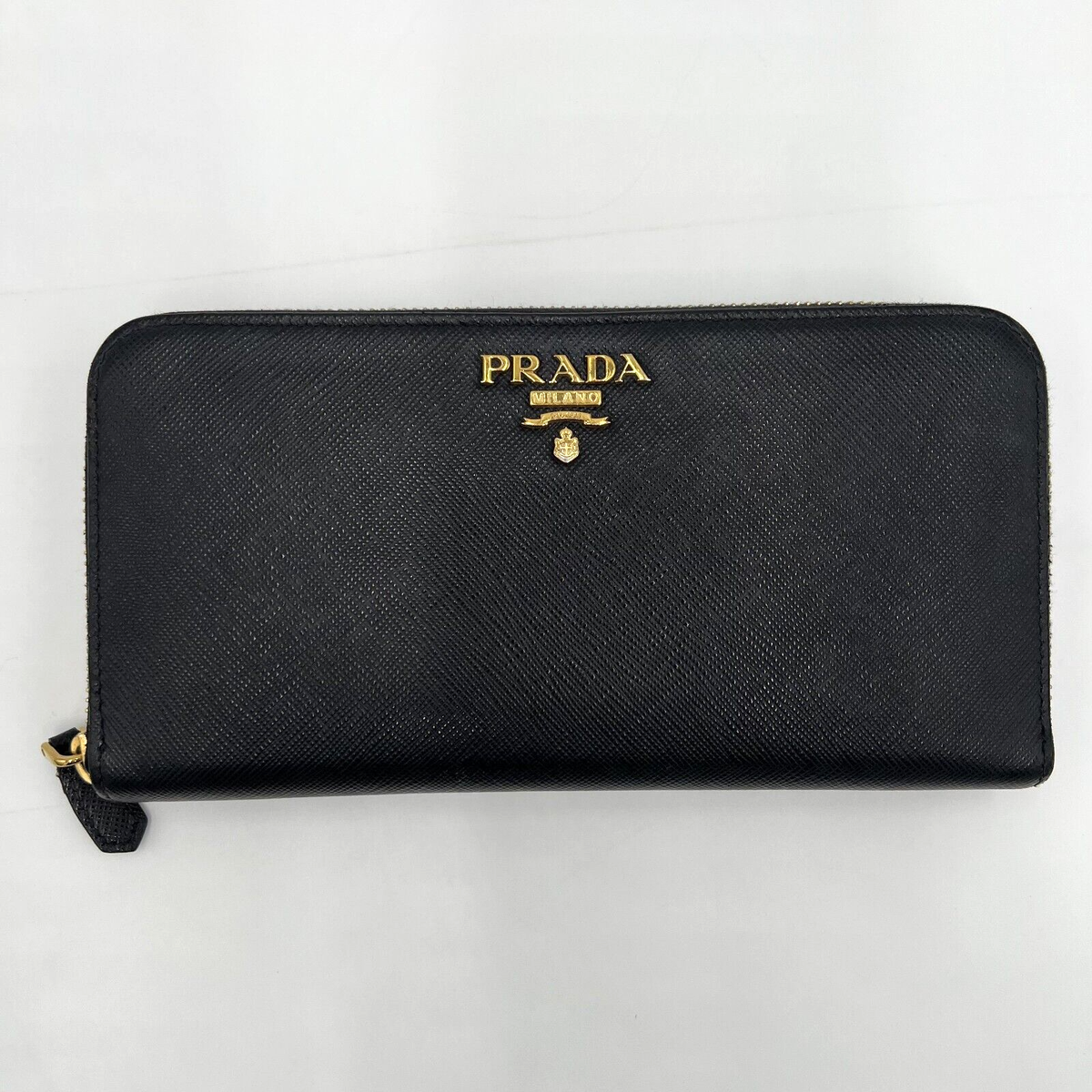 ★PRADA★ 24FW Prada Long Wallet 1ML506 069 F03KJ Free PRADA Long Wallet Zip Around 1ML506 Black Saffiano Leather
