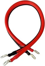 Made in USA, 12 INCH 2 AWG Gauge 5/16" Lug Battery Cable Inverter Cables... 