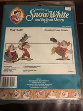 Walt Disney Snow White Seven Dwarfs Play Ball Counted Cross Stitch Kit 35040 New