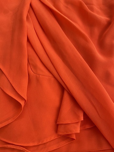Vestido de mujer Minuet talla pequeña rosa chifón en capas cuerpo plisado sin tirantes - Imagen 4 de 8