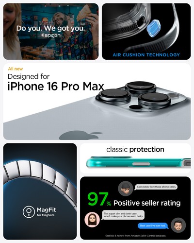 Pour iPhone 16 Pro Max / 16 Pro | Coque téléphone Spigen Classic C1 MagFit - Photo 18 sur 52
