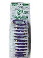 KELLY'S® STRIPER™ 12 Purple/Yellow SCENTED 3 HOOK RIGGED PLASTIC WORMS Made USA