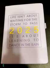 Dance in the Rain 2025 PLANNER Soft Sided Indexed Lots of Extras Ribbons NEW