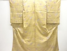 7743068: JAPANESE KIMONO / ANTIQUE KIMONO / SILK / FLOWER
