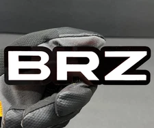 (2PC) "BRZ" JDM Emblems WHITE 3D Acrylic Fender/Grill/Tailgate Badges Racing