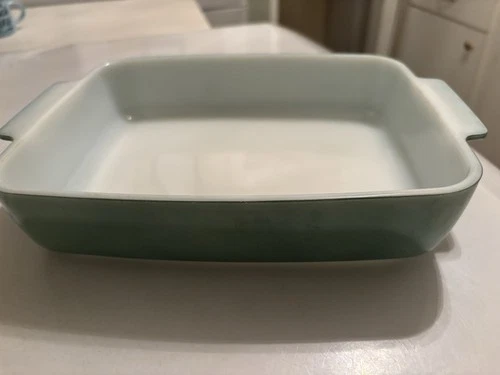 Vintage 1950's PYREX Promo HEINZ 507B Seafoam Green Rectangle Casserole Dish A31
