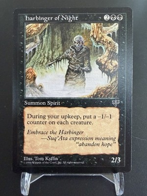 MTG Harbinger of Night   Mirage   Rare   EX Zustand   Reserved List   Top Karte