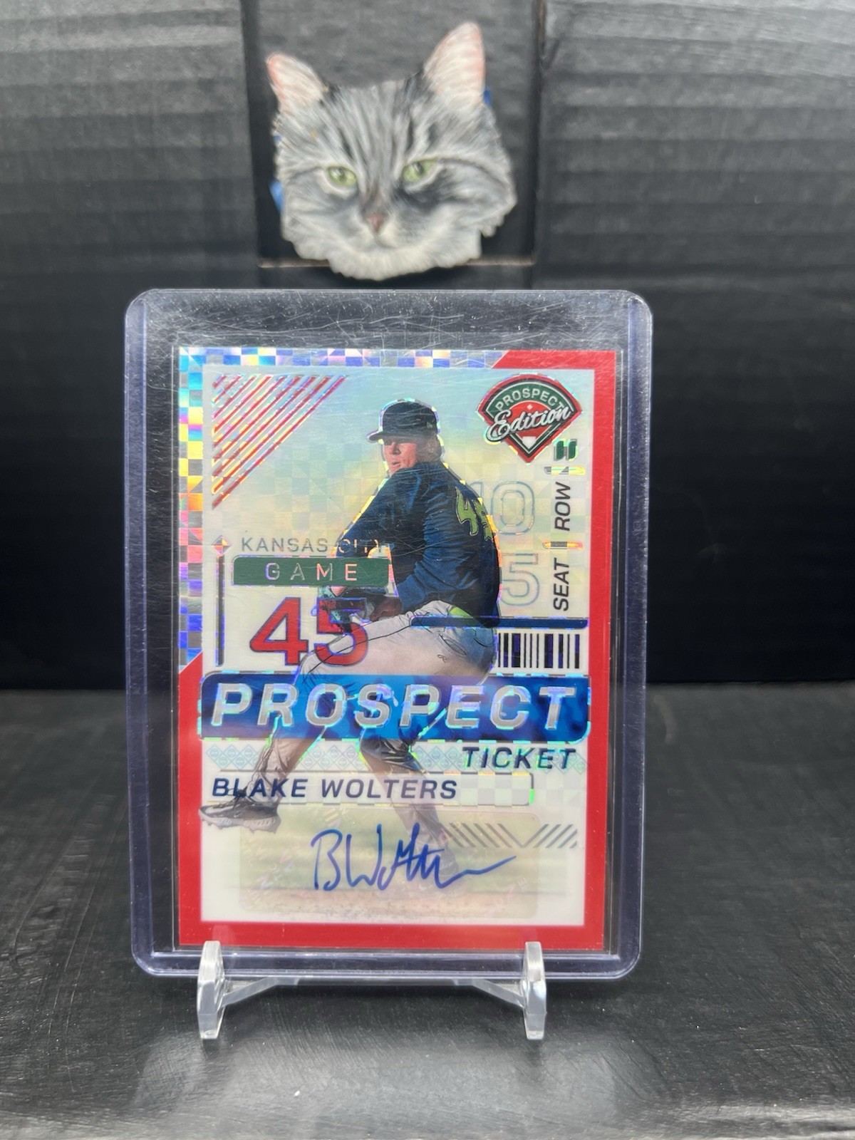 2024 Panini Prospect Edition - Blake Wolters #82 Red Power Prizm Signature 49/99