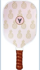Carbon Fiber Pickleball Paddles with Cushion Comfort - Gold Pineapple Design ...