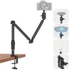 30.9 Inch Foldable Overhead Camera Desk Mount Stand 1/4 Inch Screw CClamp