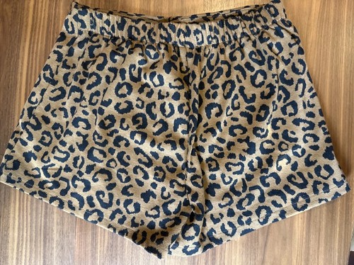 Old Navy Leopard Skort Shorts Girls L (10-12) Brown Black Elastic Waist Button - Picture 7 of 10