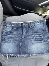 Vintage GUESS Jeans by Marciano Tamby Denim Mini Skirt - - Size 28 - Y2K