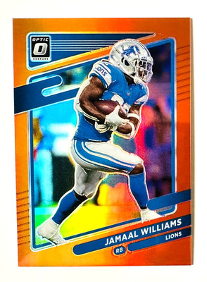 2021 Donruss Optic Jamaal Williams ORANGE Prizm Card SP #/199 Lions Star!