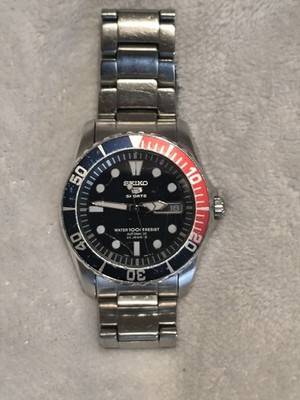 Seiko 5 Sports 7S36-03C0 Automatic Day/Day Pepsi Bezel Mens | eBay UK