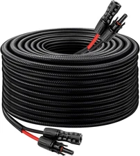 Solar Panel Extension Cable - 8AWG 50FT Solar Wire with Female & Male Waterproof