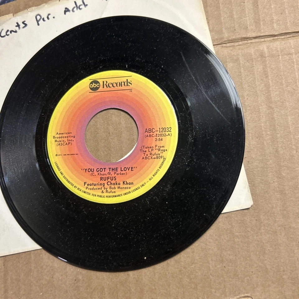 Rufus Featuring Chaka Khan You Got The Love/Rags To Rufus Abc Records 45 - Image 2 of 3