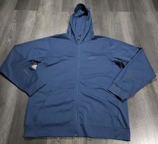 Oakley Full Zip FZ Foundational Hoodie Men XL Blue Stretch Reflective Training