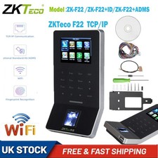 ZKTeco F22 WiFi TCP/IP ID ADMS Fingerprint Time Attendence Door Access Control