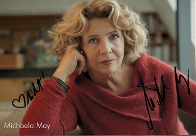 Michaela May Signed Original TV Movie Card Signature Autograph Signature
