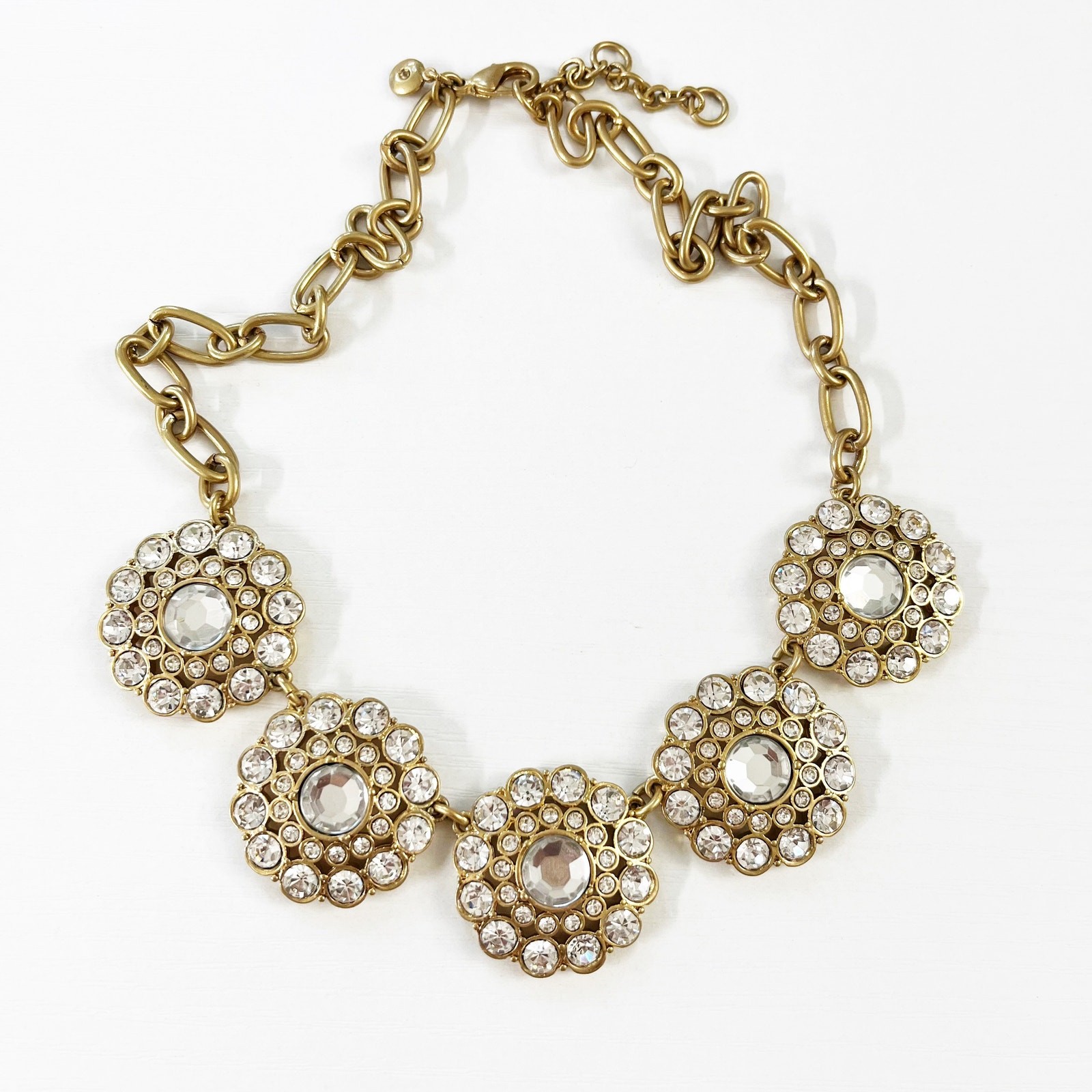 J. Crew Circle Crystal Statement Necklace - image 2