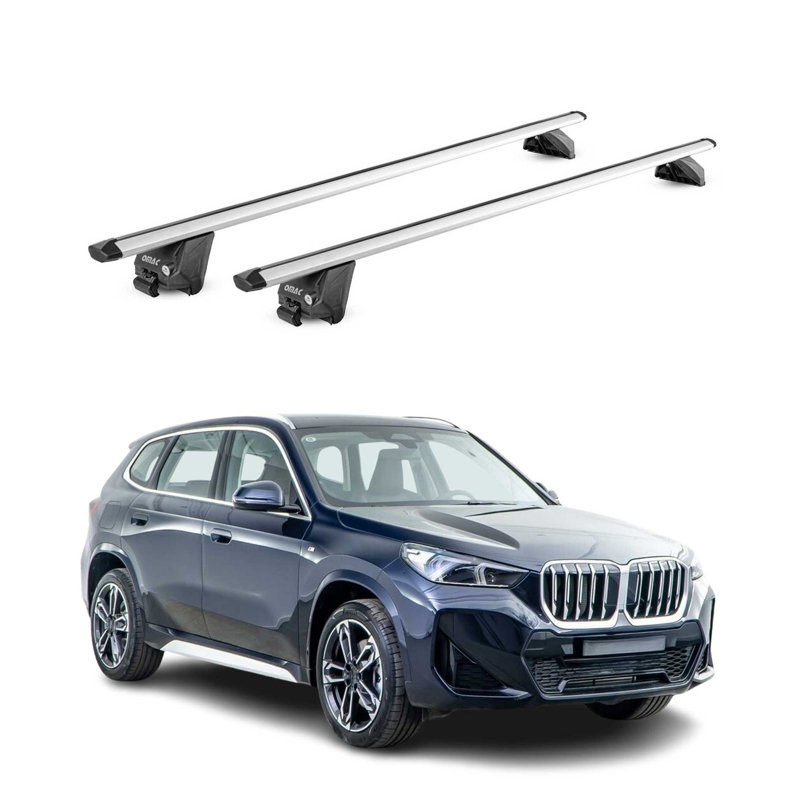 Barres de toit alu haut de gamme gris argenté pour BMW X1 U11