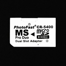 Dual Micro SD TF To Memory Stick Converter MS Pro Duo PSP Card 2 Slot Adapter