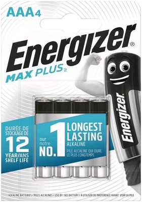 Energizer LR03 AAA Max Plus Alkaline Batteries 4 Pcs.