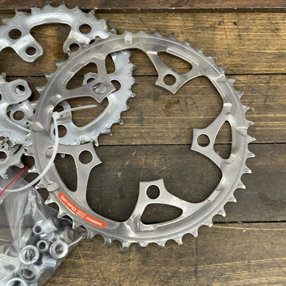 Juego de platos vintage Shimano STX FC-MC32 IG MBT triple 365 g años 90 MTB piñón Foto 3 de 4