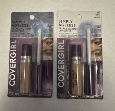 (2) Covergirl Simply Ageless Triple Action Concealer Sealed - 310 Light Pale