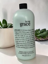 Philosophy "Living Grace" Shampoo Shower Gel Bubble Bath 32 oz. Brand New