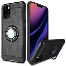 GSA Brushed Hybrid Case w/Ring Stand for iPhone 11 Pro (5.8") - Black