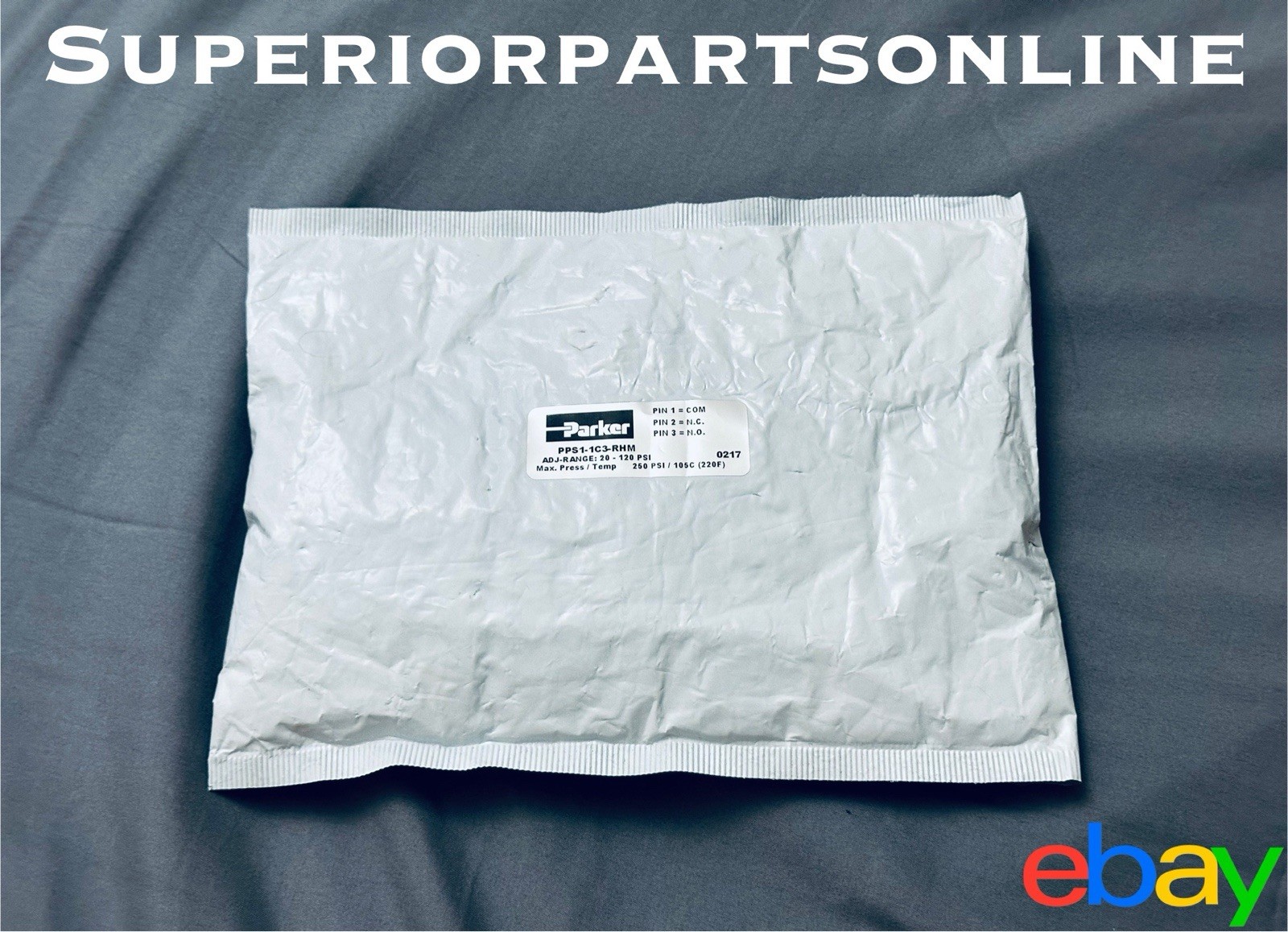 *NEW SEALED* PARKER PPS1-1C3-RHM ADJUSTMENT RANGE 20-120 PSI MAX: 250 PSI