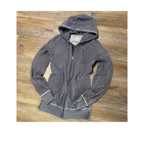 Nike Women Gray Y2K The Athletic Dept Full Zip Hoodie Jacket Medium
