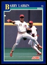 Barry Larkin 1991 Score #505 Cincinnati Reds MLB READ FREE SHIP