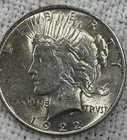 1922 SILVER PEACE 1 DOLLAR  COIN IN VERY FINE+ GRADE
