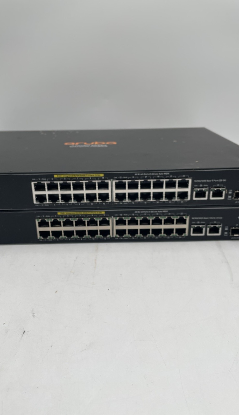 Aruba 2530-24 PoE+ Switch J9779A 24-Port Managed Network Switches Lot Of 2