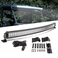 50'' 288W Curved LED Light Bar Wiring Kit with Mounting Brackets Compatible