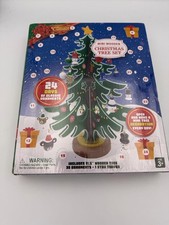 Christmas Advent Calendar Kids 2025 with Tabletop Wooden Tree Ornaments