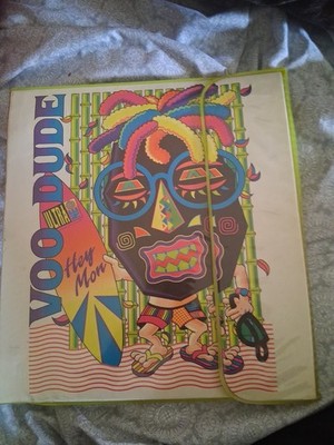 Vintage 90s LISA FRANK Voo Dude  3-Ring Binder Keeper Doo Ultra Neo