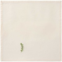 Ib Laursen Stoffserviette Summer Vibes Creme Weiß Mit Rosmarinzweig Serviette