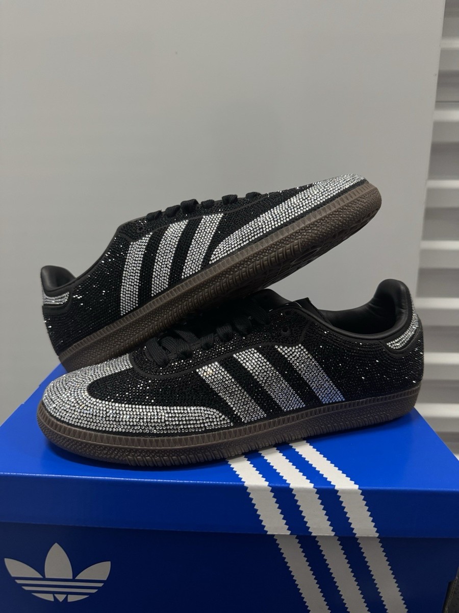 Women's Size 7.5 adidas Originals Samba OG Rhinestone Core Black
