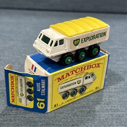 Vintage Matchbox Lesney No 61 Alvis Stalwart BP Exploration in Original Box