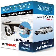 AUTO HAK Anhängekupplung abnehmbar und E-Satz 7polig für Audi A6 Allroad 00- neu